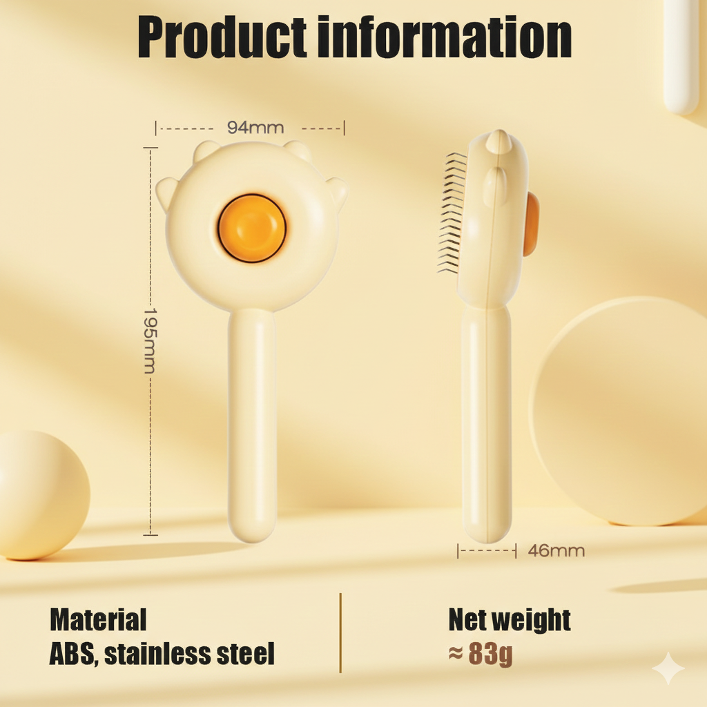 Pet Hair Remover Brush for Cats & Dogs – Reusable, Easy Clean, No Batteries,