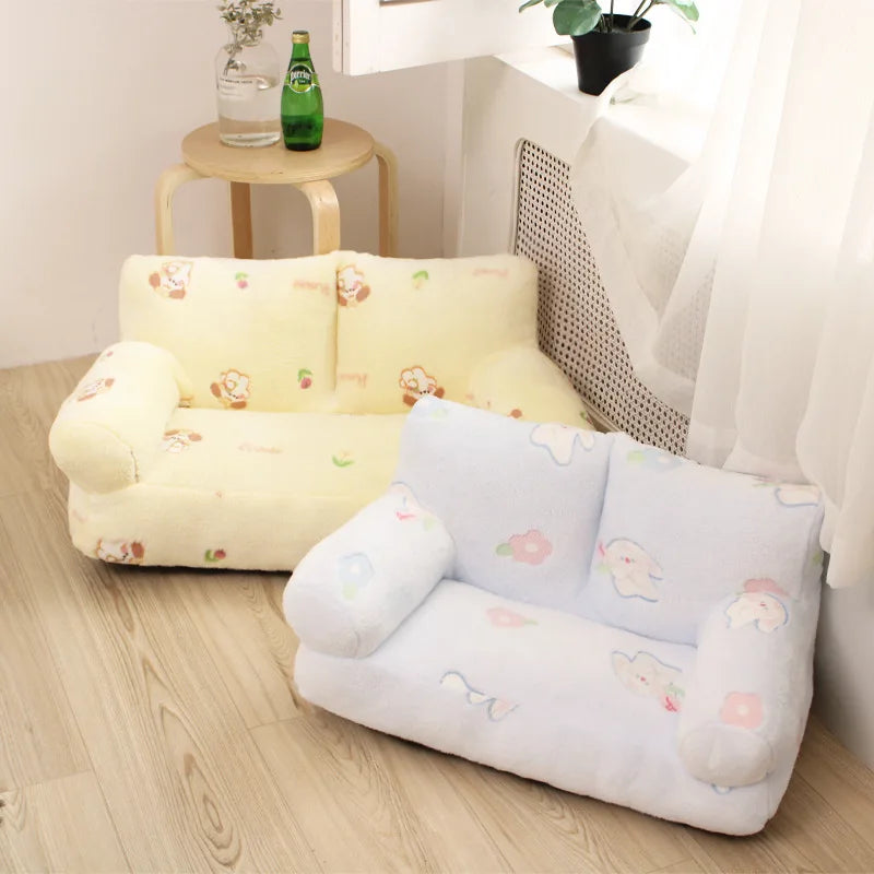 Luxury Winter Pet Cat Sofa Washable Dogs Nest Puppy Small Pet Kitten Dog Beds Indoor Kennel House Comfort Cats Bed Pet Suppiesl