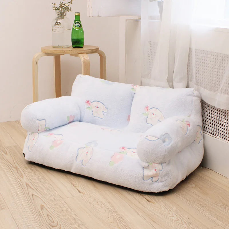 Luxury Winter Pet Cat Sofa Washable Dogs Nest Puppy Small Pet Kitten Dog Beds Indoor Kennel House Comfort Cats Bed Pet Suppiesl