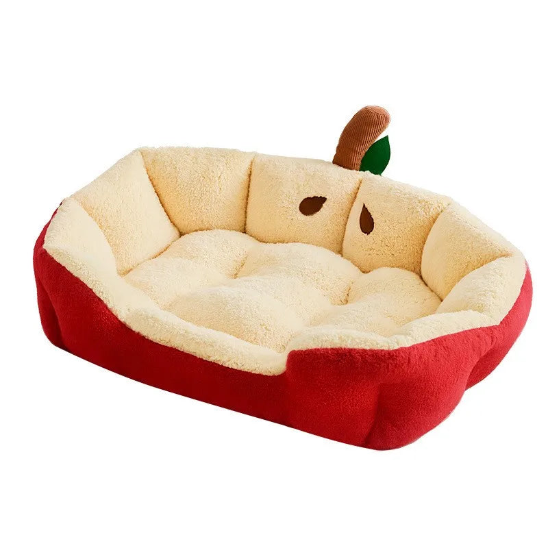 Joylive Cute Apple Shaped Dog Nest Cat Nest Four Seasons Universal Small Dog Bed Sofa Cat Nest Autumn/Winter Warmth 2025 New