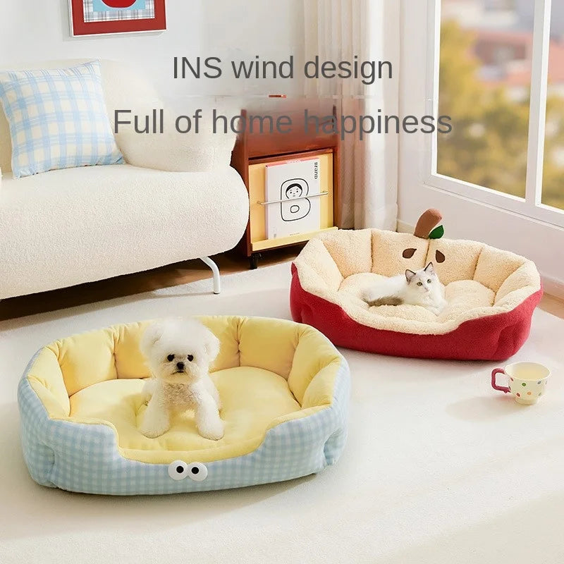 Joylive Cute Apple Shaped Dog Nest Cat Nest Four Seasons Universal Small Dog Bed Sofa Cat Nest Autumn/Winter Warmth 2025 New