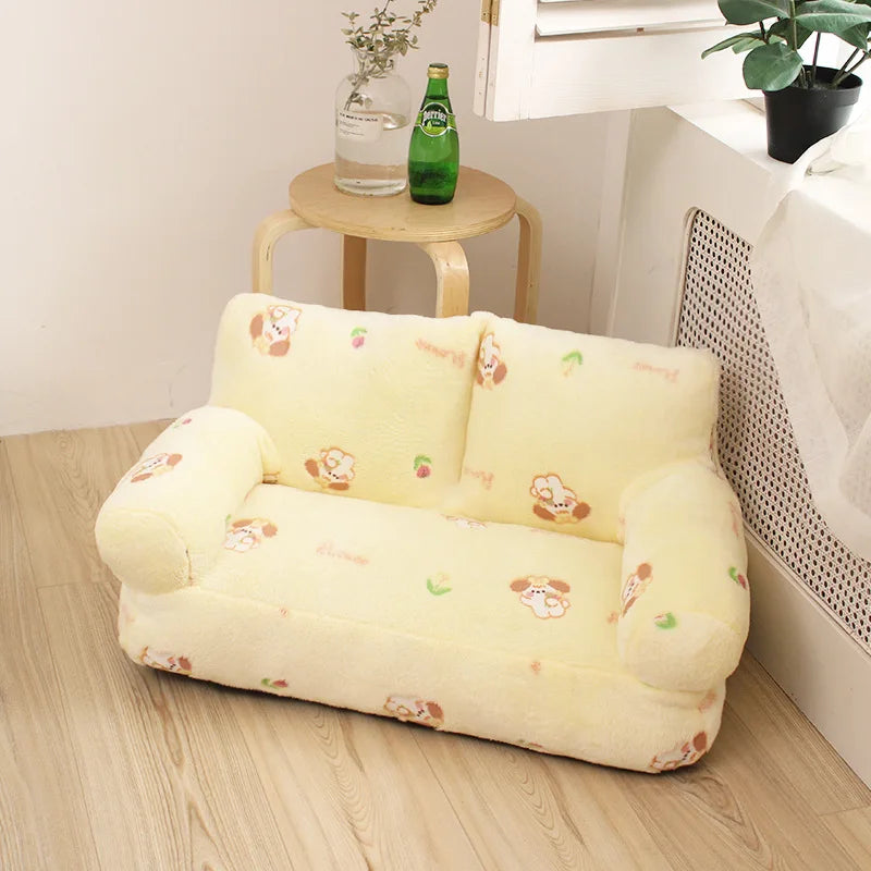 Luxury Winter Pet Cat Sofa Washable Dogs Nest Puppy Small Pet Kitten Dog Beds Indoor Kennel House Comfort Cats Bed Pet Suppiesl